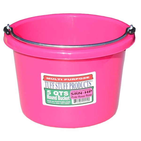 Tuff Stuff 5 qt. Round Bucket Hot, Pink TU600740